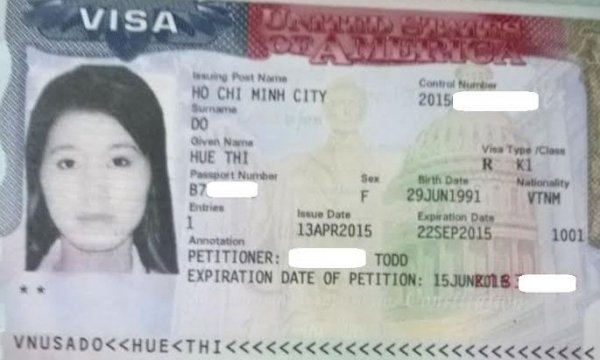 Visa của chị Huệ