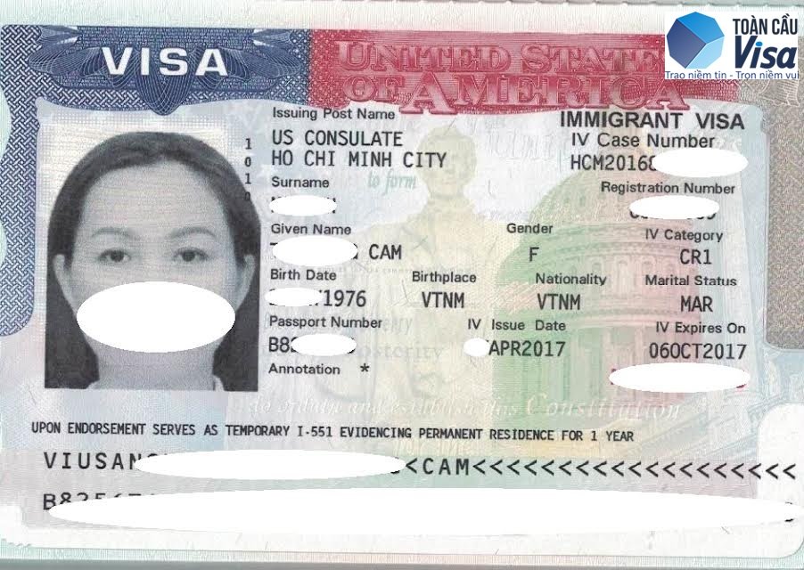 Visa chị Cầm