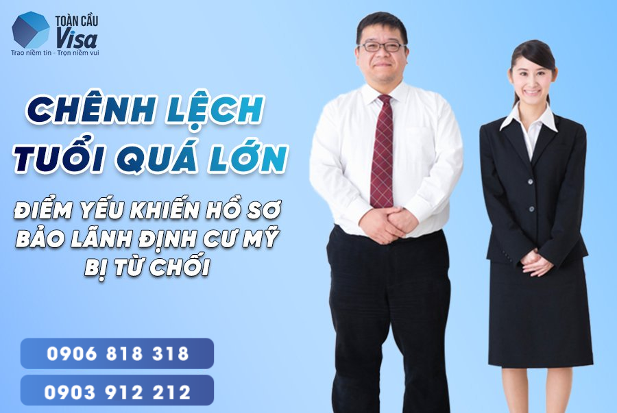 Chênh lệch tuổi tác quá lớn gây ảnh hưởng đến hồ sơ bảo lãnh định cư Mỹ